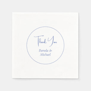 Wedding Elegant Minimalist Classical Thank You Napkins