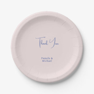 Wedding Elegant Minimalist Classical Thank You Paper Plates