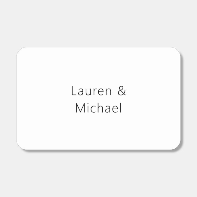 Wedding Elegant Minimalist Plain Black White Matchboxes (Front)