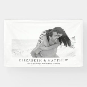 Wedding Elegant Modern Custom Photo Banner