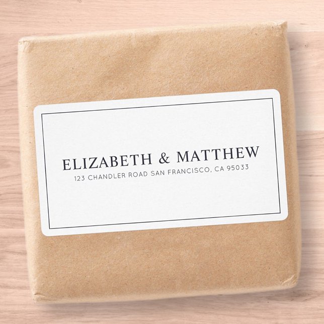 Wedding | Elegant Modern Custom Return Address Label (Creator Uploaded)
