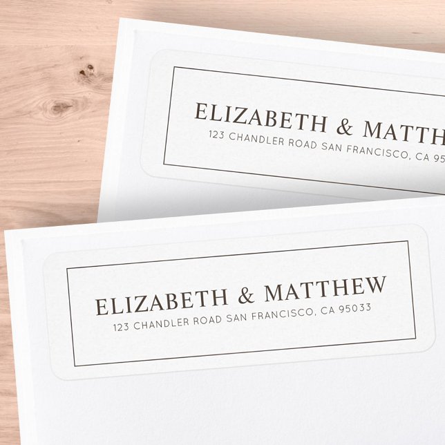 Wedding | Elegant Modern Custom Return Address Label (Creator Uploaded)