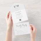 Wedding Elegant Modern Simple Chic Foliage QR Code