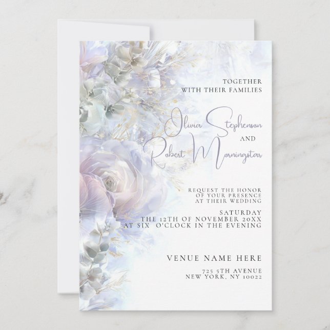 Wedding | Elegant Peonies Invitation (Front)