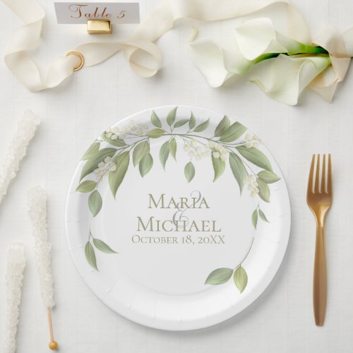 Wedding Elegant Rustic Eucalyptus Botanical Paper Plates