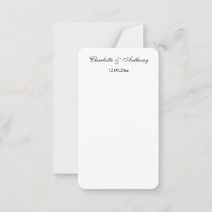 Wedding Elegant Script Creative Black White Note Card