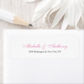 Wedding Elegant Script Creative Pink White Label (Insitu)