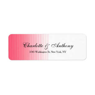 Wedding Elegant Script Creative Pink White Label