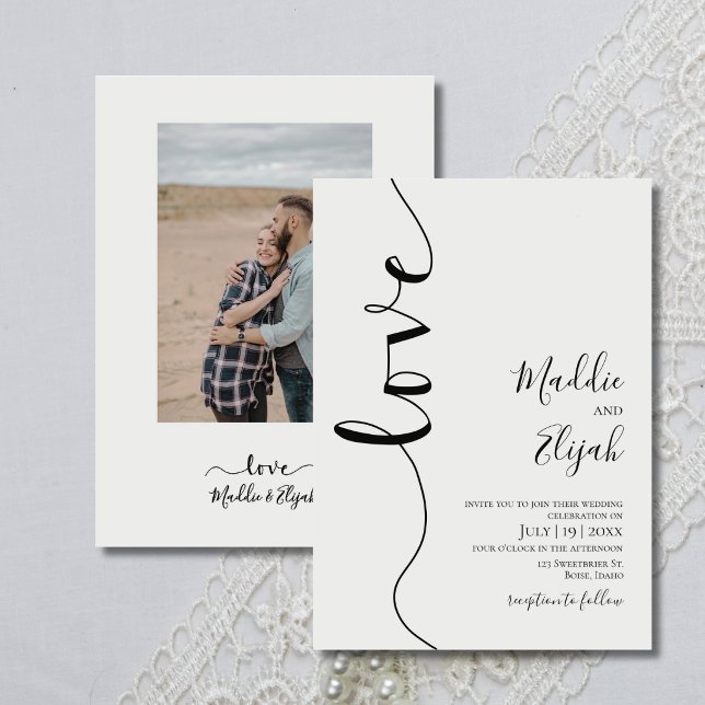 Wedding, Elegant, Simple, Typography, Script, Invitation (Creator Uploaded)
