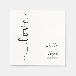 Wedding, Elegant, Simple, Typography, Script, Napkins