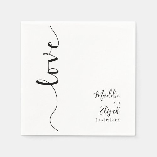 Wedding, Elegant, Simple, Typography, Script, Napkins