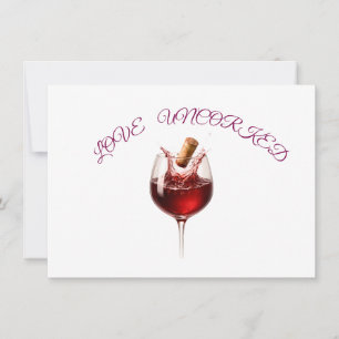 Wedding Elegant Wine Glass Party Holiday Card