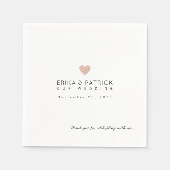 Wedding Elegantly Designed Romantic Napkins (Front)