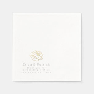 Wedding Elegantly Printed White Napkins