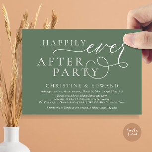 Wedding Elopement Dinner, Happily Ever After Party Invitation