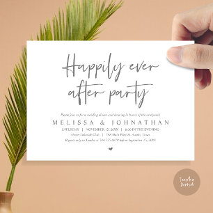 Wedding Elopement Dinner, Happily Ever after Party Invitation