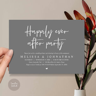Wedding Elopement Dinner, Happily Ever after Party Invitation