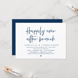 Wedding Elopement, Happily Ever after brunch Invit Invitation
