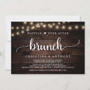 Wedding Elopement, Happily Ever After Brunch Invitation