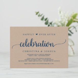 Wedding Elopement, Happily Ever After Celebration Invitation