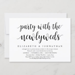 Wedding Elopement, Happily Ever After Celebration  Invitation