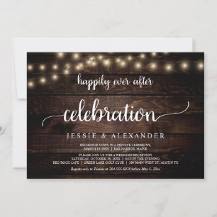 Wedding Elopement, Happily Ever After Celebration Invitation