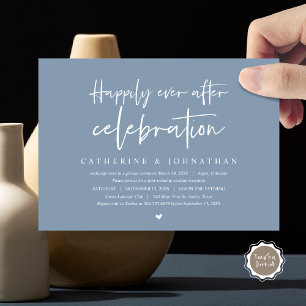 Wedding Elopement, Happily Ever after celebration Invitation