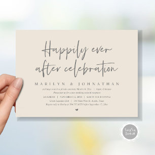 Wedding Elopement, Happily Ever after Celebration Invitation