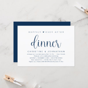 Wedding Elopement, Happily Ever After Dinner Invit Invitation