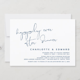 Wedding Elopement, Happily Ever After Dinner Invit Invitation