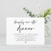 Wedding Elopement, Happily Ever after Dinner Invitation (Standing Front)