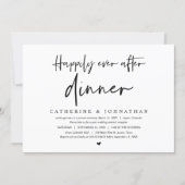 Wedding Elopement, Happily Ever after Dinner Invitation (Front)