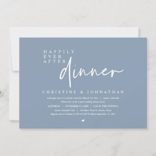 Wedding Elopement, Happily Ever After Dinner Party Invitation