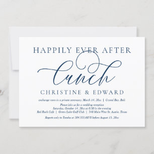 Wedding Elopement, Happily Ever After Lunch Invita Invitation