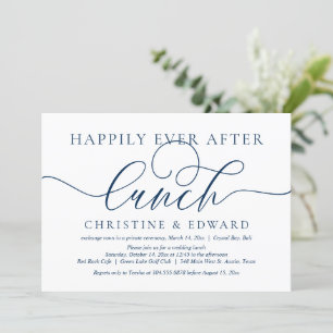 Wedding Elopement, Happily Ever After Lunch Invitation
