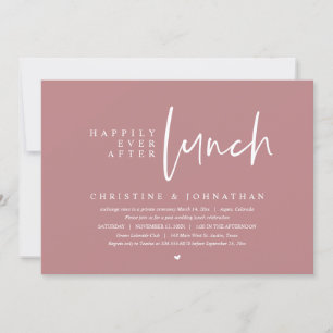 Wedding Elopement, Happily Ever After Lunch Party Invitation