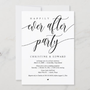 Wedding Elopement, Happily Ever After Party Invita Invitation