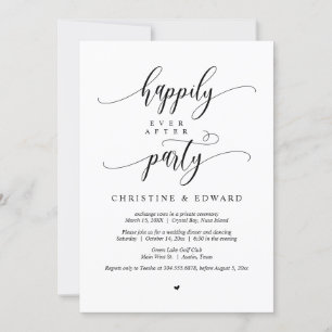 Wedding Elopement, Happily Ever After Party Invita Invitation