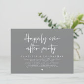 Wedding Elopement, Happily Ever after Party Invita Invitation (Standing Front)