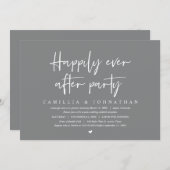 Wedding Elopement, Happily Ever after Party Invita Invitation (Front/Back)