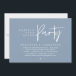 Wedding Elopement, Happily Ever After Party Invitation<br><div class="desc">Announce your happily ever after in style with our modern script design wedding post-wedding elopement (happily ever after party) invitation card (dusty blue theme). Our Happily Ever After Brunch or Dinner party celebration Invitation card is ideal for couples who have decided to elope and want to host a party to...</div>