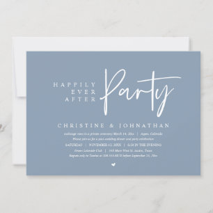 Wedding Elopement, Happily Ever After Party Invitation