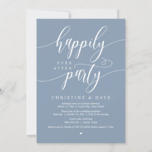 Wedding Elopement, Happily Ever After Party  Invitation