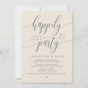 Wedding Elopement, Happily Ever After Party  Invitation