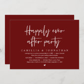 Wedding Elopement, Happily Ever after Party Invitation (Front/Back)