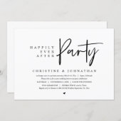 Wedding Elopement, Happily Ever After Party Invitation (Front/Back)