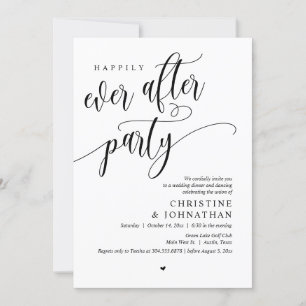 Wedding Elopement, Happily Ever After Party Invitation