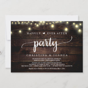 Wedding Elopement, Happily Ever After Party Invitation