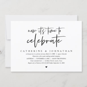 Wedding Elopement, Modern Minimalist, Celebrate Invitation
