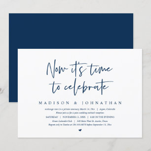Wedding Elopement, Now It is time to Celebrate Inv Invitation